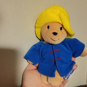 Paddington Bear Small Adorable Blue and Yellow Stuffed Bear